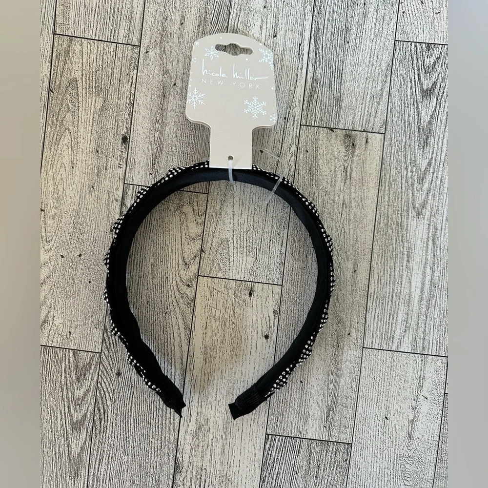 🌵3/$15 Nicole Miller black and silver bling headband (see description)